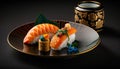 Satisfy Your Cravings: Tempting Sushi Menu Featuring Creative Rolls and Sashimi Options - ai generated