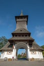 Dramatic entrance to Barsana Monastery, Maramures, Romania