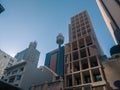 Looking up in the CBD, downtown Sydney, Australia Royalty Free Stock Photo