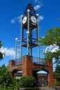 The looking up at the Clock Tower at UB