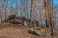 Boulders on a hillside Royalty Free Stock Photo