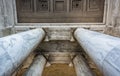 Looking up at columns at the Thomas Jefferson Memorial, Washington, DC. Royalty Free Stock Photo