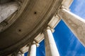 Looking up at columns at the Thomas Jefferson Memorial, Washington, DC. Royalty Free Stock Photo