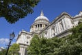 Looking up at the domed roof of St Pauls Cathedral, London, England, UK, May 20, 2017 Royalty Free Stock Photo