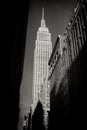 Looking up at the Empire State Building, New York City