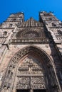 The facade of the Lorenzkirche in Nuremberg / Germany Royalty Free Stock Photo