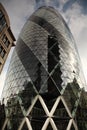 Looking up at the Gherkin London Royalty Free Stock Photo