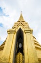 Looking up at gold pagoda Temple of the Emerald Buddha,Grand pal