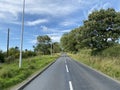 View on, Hall Green Lane in, North Rigton, Harrogate, UK Royalty Free Stock Photo