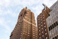 Looking up at Hilton Manhattan East, formerly the Tudor Hotel, New York