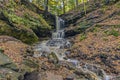 Looking up at the Horseshoe Falls in Michigan Royalty Free Stock Photo