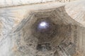 Looking up the kitchen chimney in the Papal Palace in Avignon, France Royalty Free Stock Photo