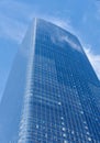 Looking up at the huge 1 Manhattan West skyscraper  is a 67-story glass office tower with rounded corners Royalty Free Stock Photo