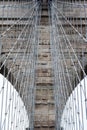 Looking up at the Iconic Brooklyn Bridge