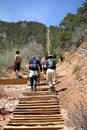 Looking up the Incline hiking trail. Manitou Springs, Colorado.