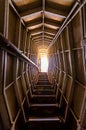 Looking up from inside the bunker on Mount Bental in Israel