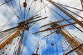 Looking up at the masts on Tall Ships