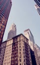 Looking up at New York buildings, USA Royalty Free Stock Photo