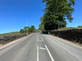 Looking up, Otley Road in, East Morton, Yorkshire, UK Royalty Free Stock Photo