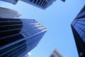 Looking up a skyscraper office block Royalty Free Stock Photo