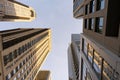 Looking up at Skyscrapers in the Gold Coast of Chicago Royalty Free Stock Photo