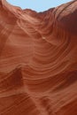 Looking up a Slot Canyon Wall