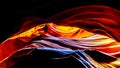 Looking up at the smooth curved Red Navajo Sandstone walls of the Upper Antelope Canyon Royalty Free Stock Photo