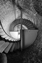 Looking Up Through Spiral Stair Well Royalty Free Stock Photo