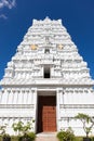 Looking up at the Sri Rama Temple at the Hindu Temple of Greater Chicago