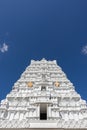 Looking up at the Sri Rama Temple at the Hindu Temple of Greater Chicago