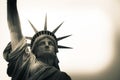 Looking up at the Statute of Liberty Royalty Free Stock Photo