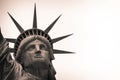 Looking up at the Statute of Liberty Royalty Free Stock Photo