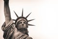 Looking up at the Statute of Liberty Royalty Free Stock Photo