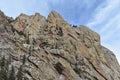 Looking Up at Steep Cliffs Near Eldorado Canyon State Park, Boulder, Colorado Royalty Free Stock Photo