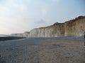 Looking up to the enormous cliffs of Dover Royalty Free Stock Photo