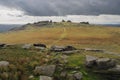 Looking up to Great Staple from Roos Tor, Dartmoor National Park, Devon