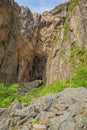 Looking up at Torghatten