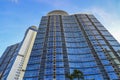 Looking up at an upscale condominium at Fort Bonifacio, Taguig, Metro Manila