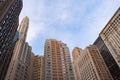 Looking up at a Variety of Skyscrapers in Downtown Chicago Royalty Free Stock Photo