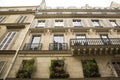 Looking up at Various Parisian Windows, Balconets, Royalty Free Stock Photo
