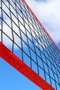 Looking up at volleyball net Royalty Free Stock Photo