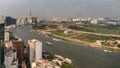 Looking upstream of Song Sai Gon River, Ho Chi Minh City, Vietnam