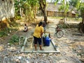 Looking for the water due to drought Royalty Free Stock Photo