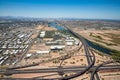 Looking west from above the Loop 101-Loop 202 interchange Royalty Free Stock Photo