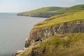 Looking West along the beautiful Jurassic Coast from a cliff top path near the Dancing Ledge, Swanage