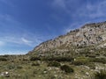 Looking West along the El Torcal Ridgeline of Jurassic Limestone rising dramatically above the Valley floor.