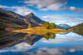 Fantastic Reflections at Loch Leven. Royalty Free Stock Photo