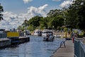 Looking West On The Trent Severn Waterway At Lock 34 In Fenelon Falls Royalty Free Stock Photo