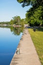 Moorings At Trent Severn Waterway Lock 32 In Bobcaygeon, Ontario Royalty Free Stock Photo