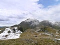 Great Gable in light snow, Lake District